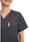 Pewter - Cherokee Cherokee WW Revolution Unisex Scrub Top - Detail 4 View