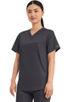 Pewter - Cherokee Cherokee WW Revolution Unisex Scrub Top - Left Side View