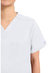 White - Cherokee Cherokee WW Revolution Unisex Scrub Top - Detail 2 View