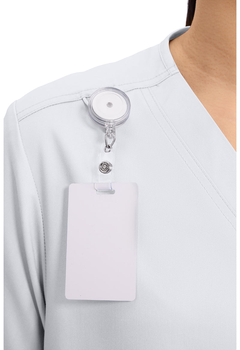 White - Cherokee Cherokee WW Revolution Unisex Scrub Top - Detail 3 View