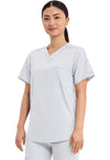 White - Cherokee Cherokee WW Revolution Unisex Scrub Top - Left Side View