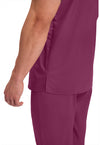 Wine - Cherokee Cherokee WW Revolution Unisex Scrub Top - Detail 4 View