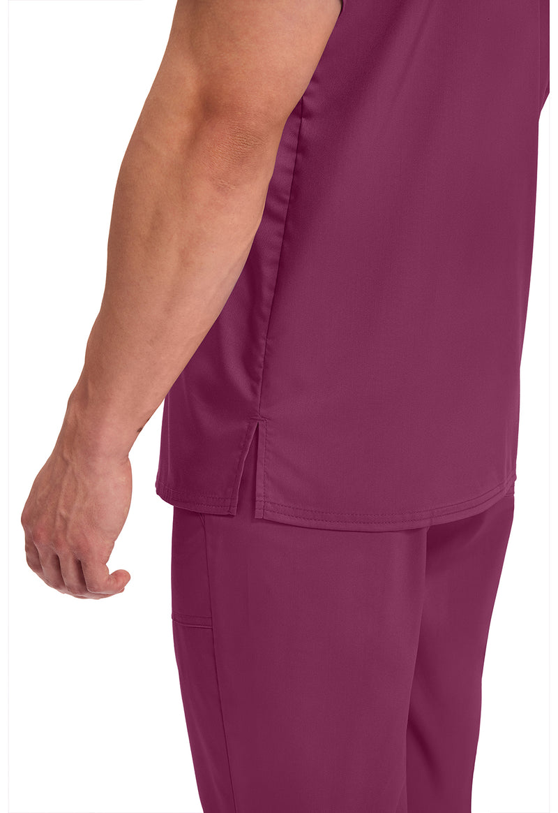 Wine - Cherokee Cherokee WW Revolution Unisex Scrub Top - Detail 4 View