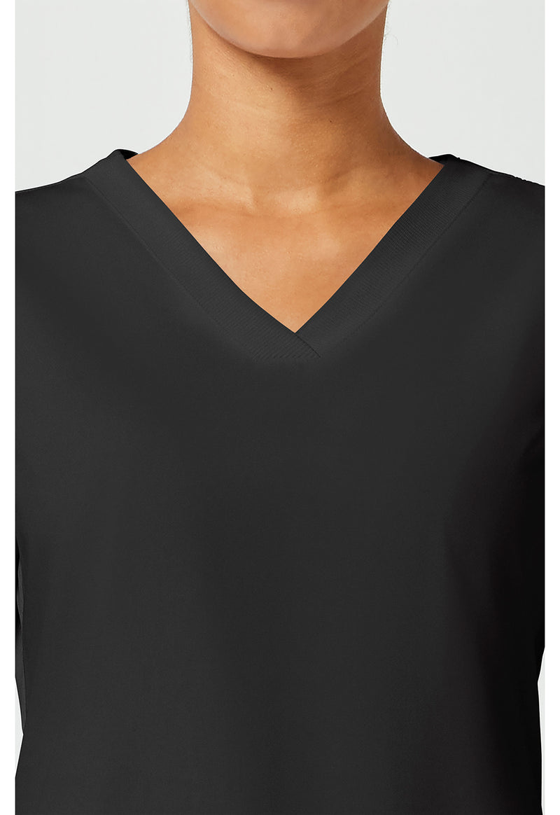 Black - Women's V-Neck Scrub Top (View 2)
