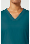 Caribbean Blue - Women's V-Neck Scrub Top (View 2)