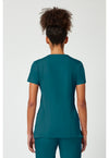 Caribbean Blue - Cherokee WW Originals Women Scrub Top - Back View