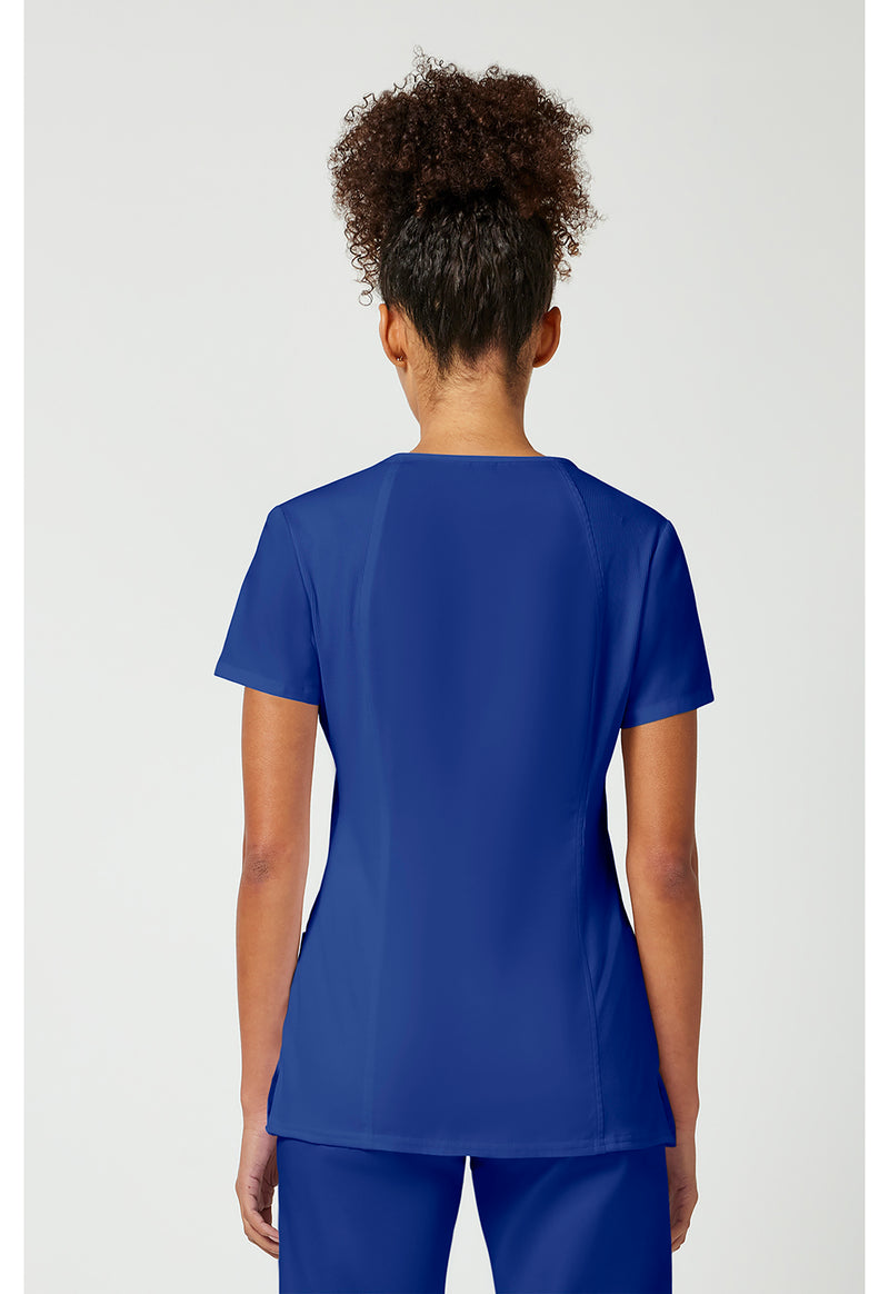 Galaxy Blue - Cherokee WW Originals Women Scrub Top - Back View