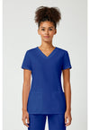 Galaxy Blue - Cherokee WW Originals Women Scrub Top - Front View