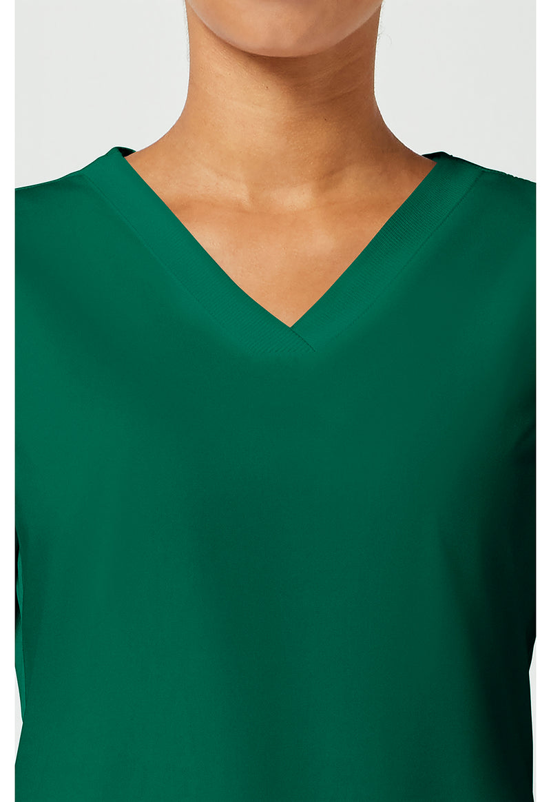 Hunter Green - Women's V-Neck Scrub Top (View 2)