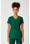 Hunter Green - Cherokee WW Originals Women Scrub Top - Front View