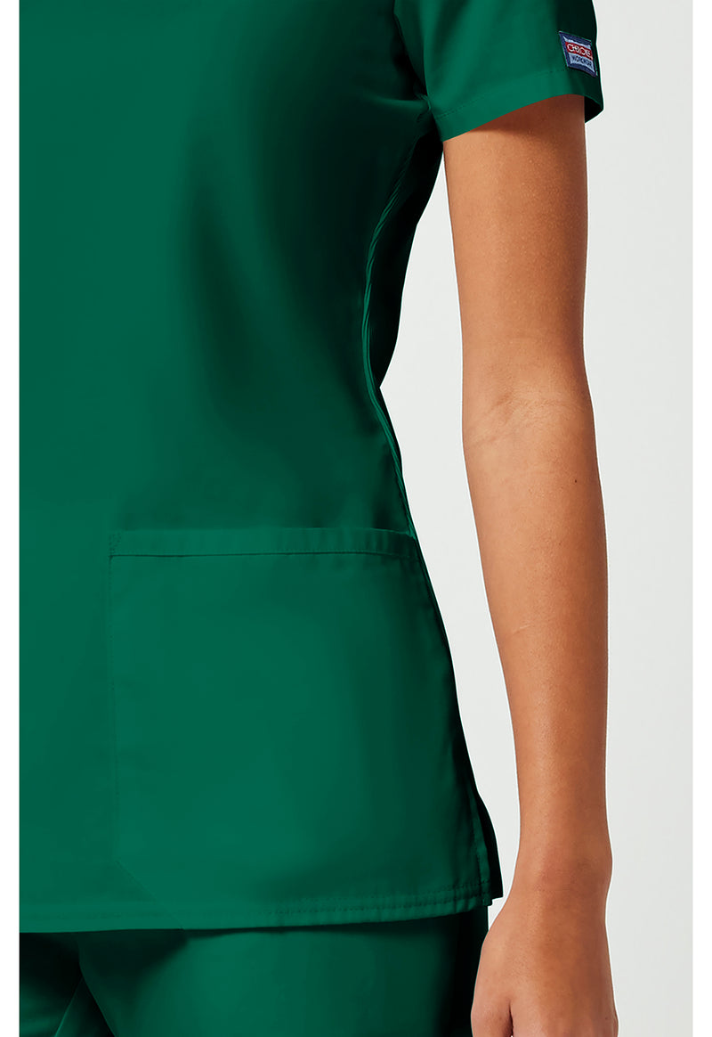 Hunter Green - Women's V-Neck Scrub Top (View 4)