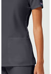 Pewter - Women's V-Neck Scrub Top (View 4)