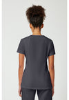 Pewter - Cherokee WW Originals Women Scrub Top - Back View
