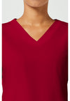Red - Women's V-Neck Scrub Top (View 2)