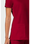 Red - Women's V-Neck Scrub Top (View 3)