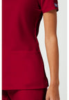 Red - Women's V-Neck Scrub Top (View 4)