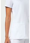 White - Women's V-Neck Scrub Top (View 3)