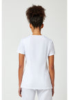 White - Cherokee WW Originals Women Scrub Top - Back View