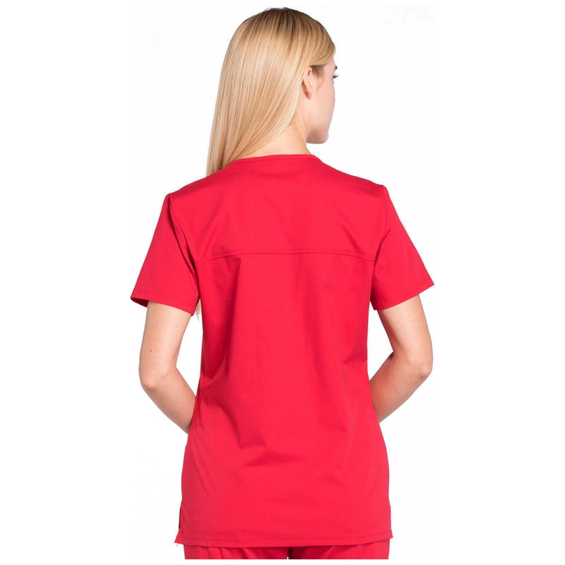 red - Mock Wrap Top