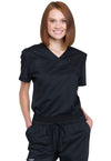 Black - Cherokee Cherokee WW Revolution Women's Scrub Top - Detail 1 View