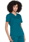Caribbean Blue - Cherokee Cherokee WW Revolution Women's Scrub Top - Right Side View