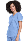 Ciel Blue - Cherokee Cherokee WW Revolution Women's Scrub Top - Left Side View