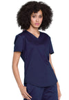 Navy - Cherokee Cherokee WW Revolution Women's Scrub Top - Right Side View