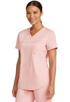 Pink Essence - Cherokee Cherokee WW Revolution Women's Scrub Top - Left Side View