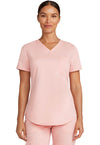 Pink Essence - Cherokee WW Revolution Women's Scrub Top - Front View