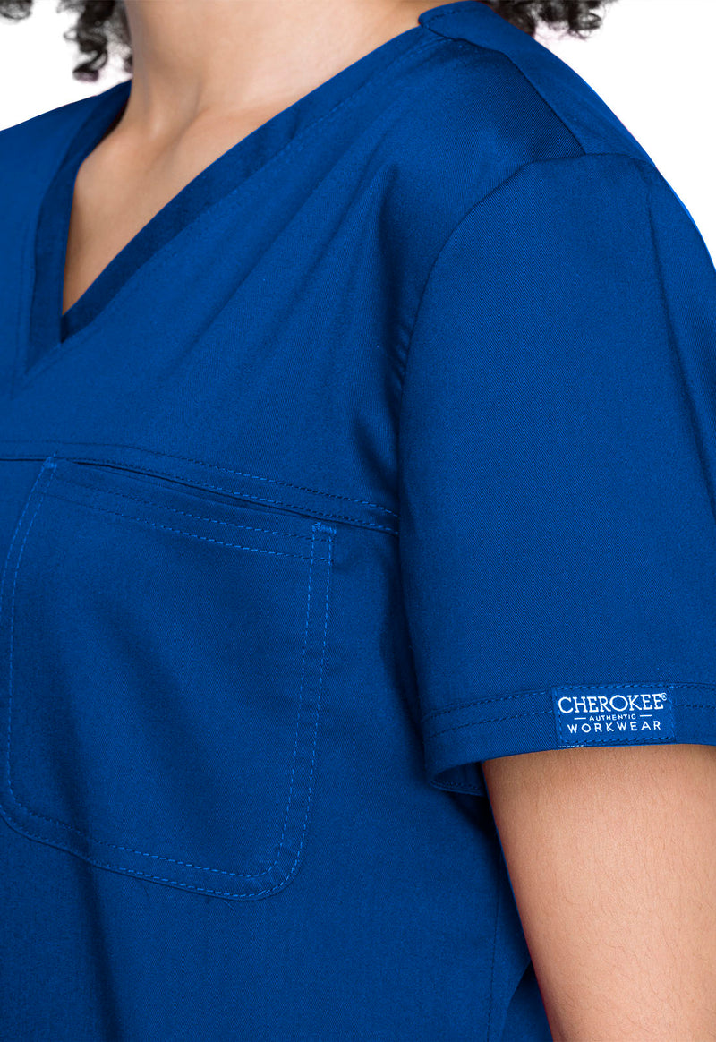 Royal - Cherokee Cherokee WW Revolution Women's Scrub Top - Detail 2 View