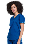 Royal - Cherokee Cherokee WW Revolution Women's Scrub Top - Left Side View
