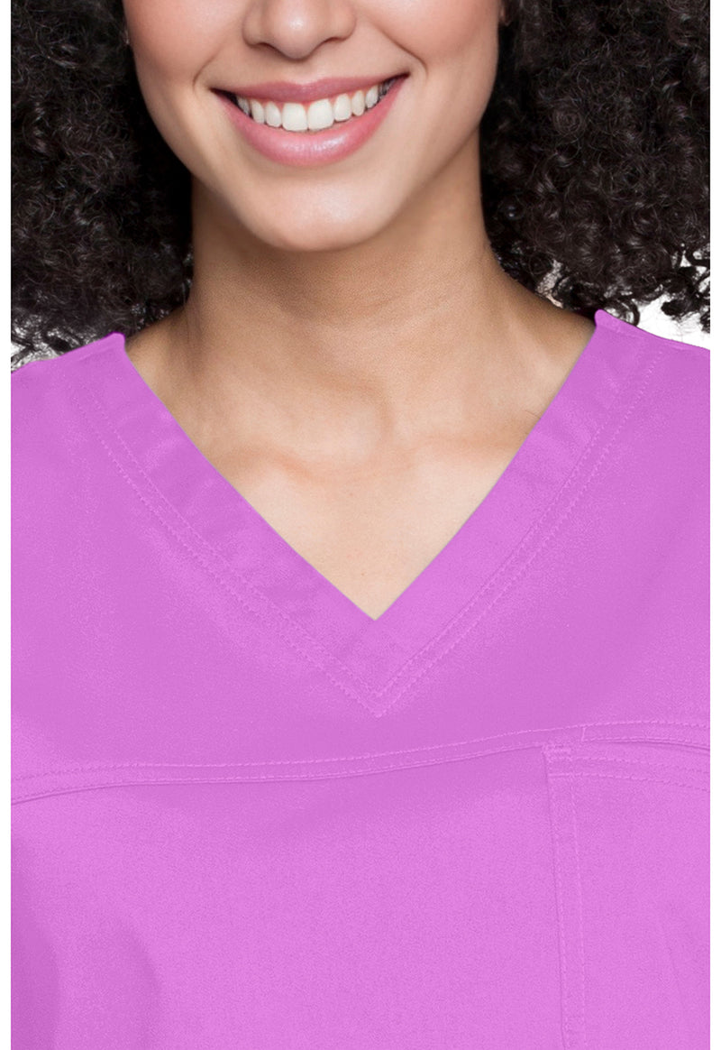 Sweet Berry - Cherokee Cherokee WW Revolution Women's Scrub Top - Detail 2 View
