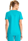 Teal Blue - Cherokee WW Revolution Women's Scrub Top - Back View