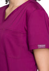 Wine - Cherokee Cherokee WW Revolution Women's Scrub Top - Detail 2 View