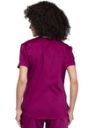 Wine - Cherokee WW Revolution Women's Scrub Top - Back View