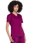 Wine - Cherokee Cherokee WW Revolution Women's Scrub Top - Right Side View