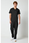 Black - Cherokee Cherokee WW Revolution Men's Scrub Top - Detail 1 View