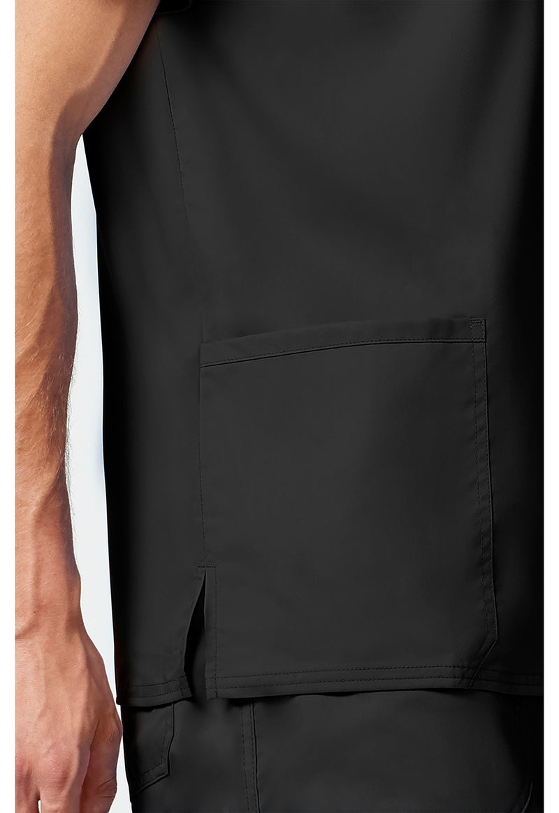 Black - Cherokee Cherokee WW Revolution Men's Scrub Top - Detail 3 View