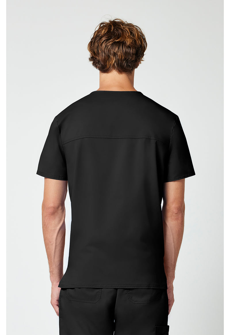 Black - Cherokee WW Revolution Men's Scrub Top - Back View