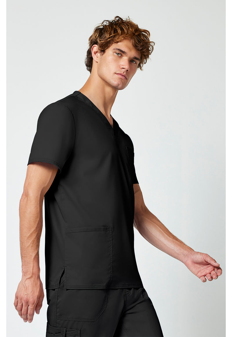 Black - Cherokee Cherokee WW Revolution Men's Scrub Top - Right Side View
