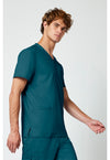 Caribbean Blue - Cherokee Cherokee WW Revolution Men's Scrub Top - Right Side View