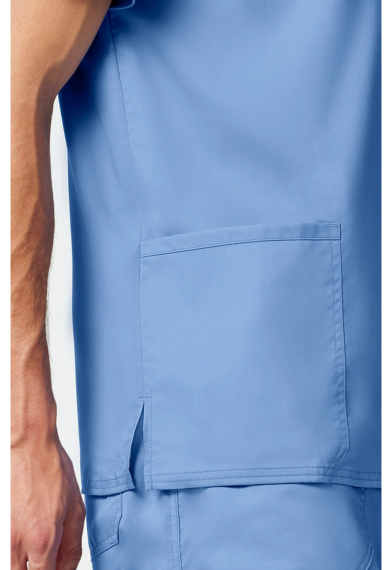 Ciel Blue - Cherokee Cherokee WW Revolution Men's Scrub Top - Detail 3 View
