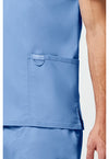 Ciel Blue - Cherokee Cherokee WW Revolution Men's Scrub Top - Detail 4 View