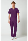 Eggplant - Cherokee Cherokee WW Revolution Men's Scrub Top - Detail 1 View