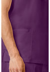 Eggplant - Cherokee Cherokee WW Revolution Men's Scrub Top - Detail 3 View
