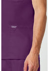 Eggplant - Cherokee Cherokee WW Revolution Men's Scrub Top - Detail 4 View