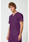 Eggplant - Cherokee Cherokee WW Revolution Men's Scrub Top - Left Side View