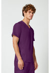 Eggplant - Cherokee Cherokee WW Revolution Men's Scrub Top - Right Side View