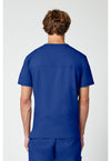 Galaxy Blue - Cherokee WW Revolution Men's Scrub Top - Back View