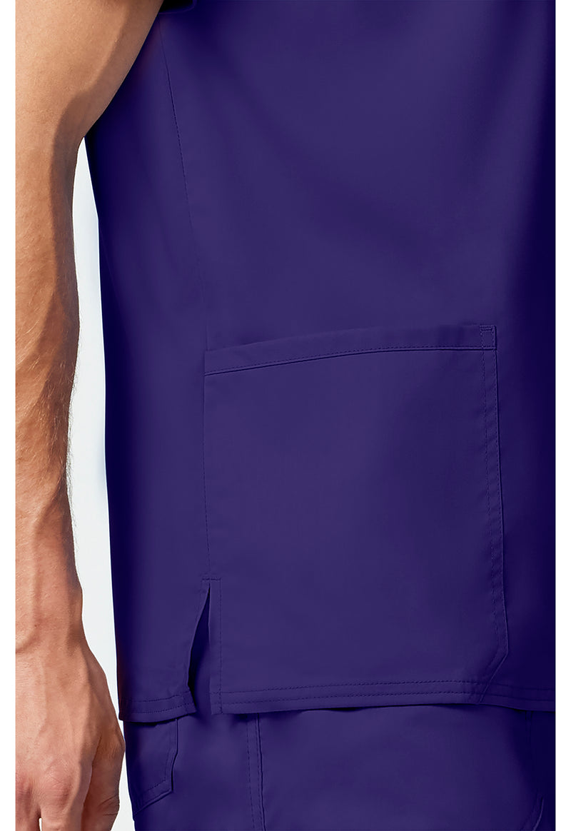 Grape - Cherokee Cherokee WW Revolution Men's Scrub Top - Detail 3 View